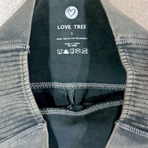 NWT Love Tree Super Soft Cotton High Ruse Leggings in Sage Stonewash Small - Picture 4 of 4
